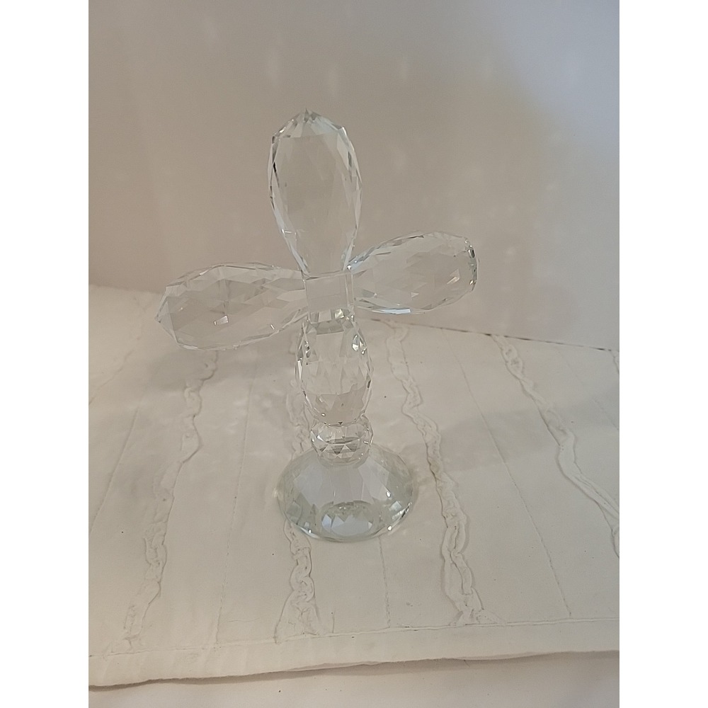 Oleg Cassini Cross Faceted Crystal 7" Diamond Cut‎ Figurine Religious - Picture 4 of 8